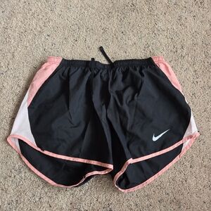 Nike Women's Black and Pink Running Shorts